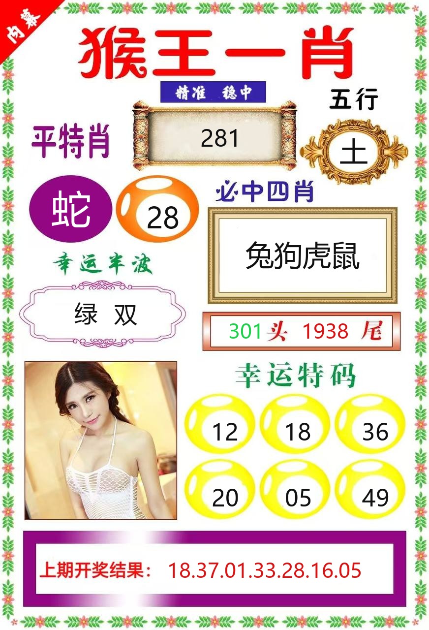 澳门幸运彩猴王一肖资料图